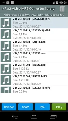 Fast Video MP3 Converter android App screenshot 1